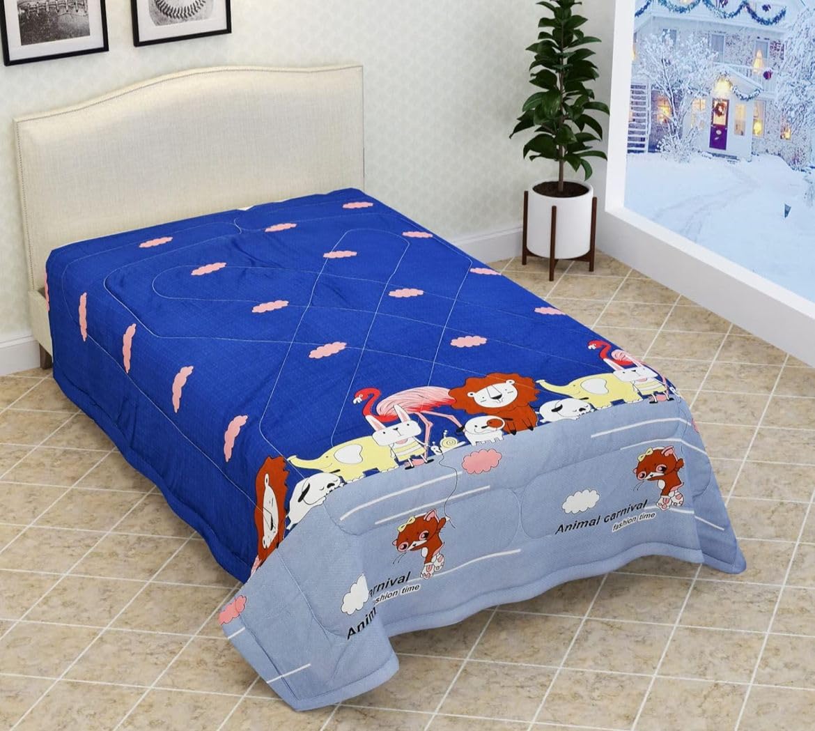 Goldzen All Season Single Bed Kids Ac Comforter | Duvet | Blanket | Quilt. Size (60 X 90 Inches). Lion Print