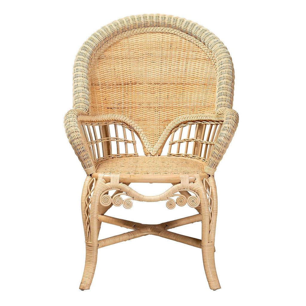bali & pari Ratu Natural Rattan Accent Chair, Natural (235-13234-HiT)