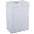 Metal Tin Charity Donation Box Tip Container Coin Collection Box Ticket Box 5' H X 3' W X 2' D With Slot On Removable Cover(1