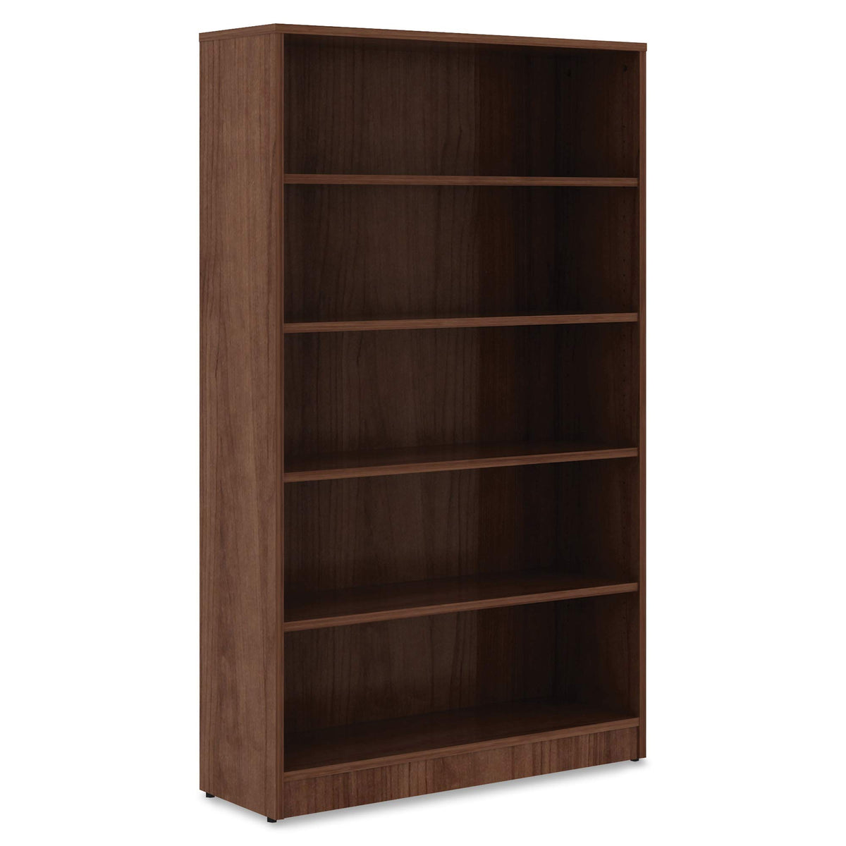 Lorell Walnut Laminate Bookshelf, 36&quot; X 12&quot; X 60&quot;