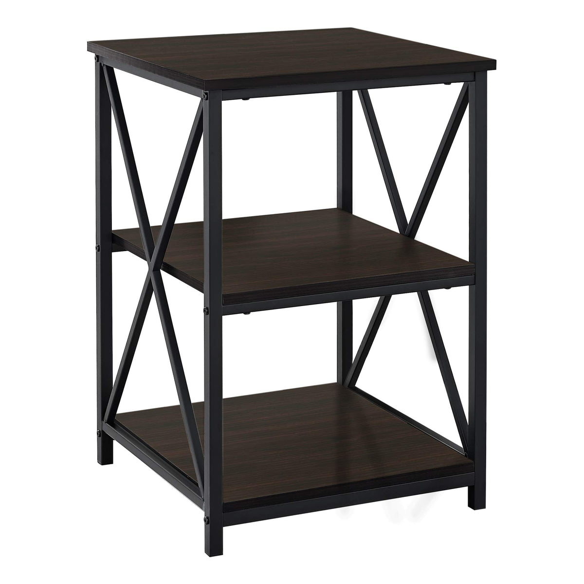 HomeRoots 26' Rectangular Espresso Black Metal Accent Table