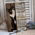 Cat Signs Gifts for Cat Lovers Tuxedo Cat Decor Metal Signs - I Am Your Friend Your Companion Your Cat You Are My Life - Cat Roo