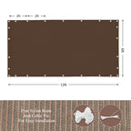 Abosun Outdoor Sun Shade Cloth, 6’ X 12’, Pergola, Deck, And Backyard Patio Sunshade With Uv Protection, Heat Resistant Hdpe Material, Reinforced Grommets (6X12 Ft,Brown)