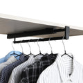 BaiNong pull out closet rod pull out pants rack for closet valet rod closet black valet rods for closets 15-3/8 inch pull out te