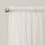 No. 918 Emily Sheer Voile Rod Pocket Curtain Panel, 59'' X 120'', Eggshell