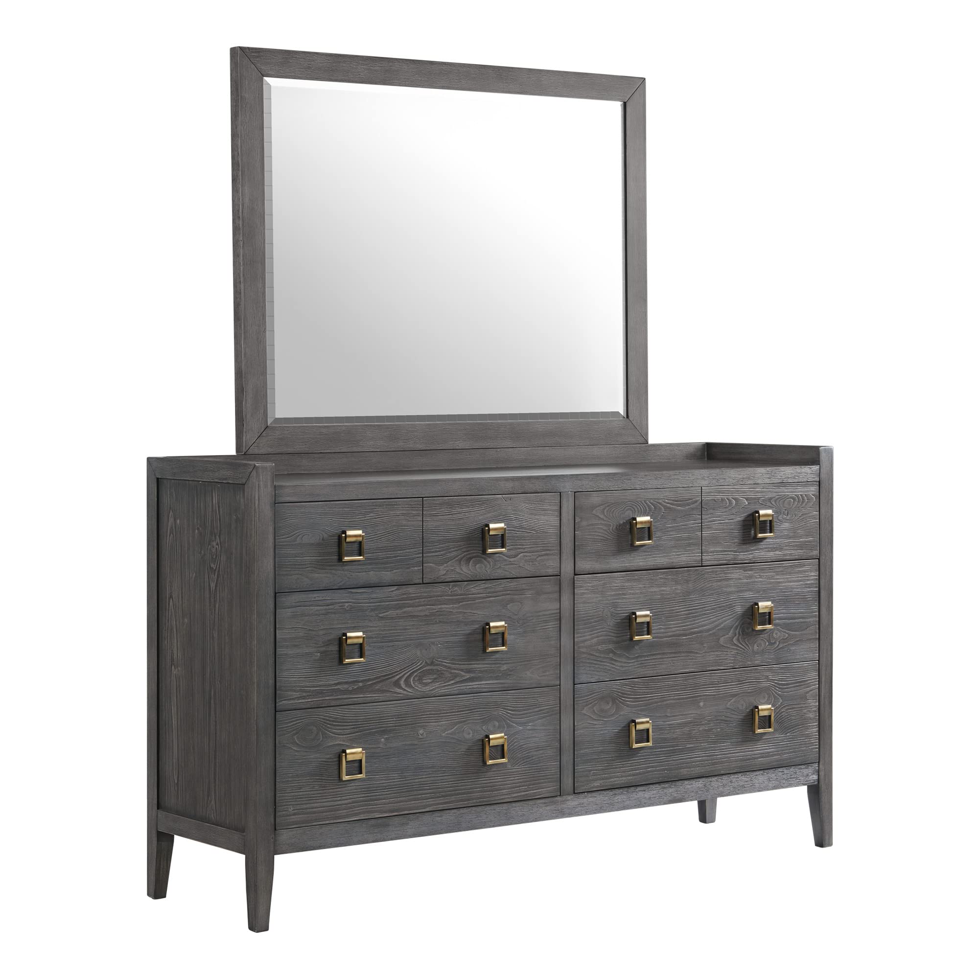 Intercon Portia 64&quot; Wide Bedroom Dresser with 6 Drawers, Brushed Brindle Furniture