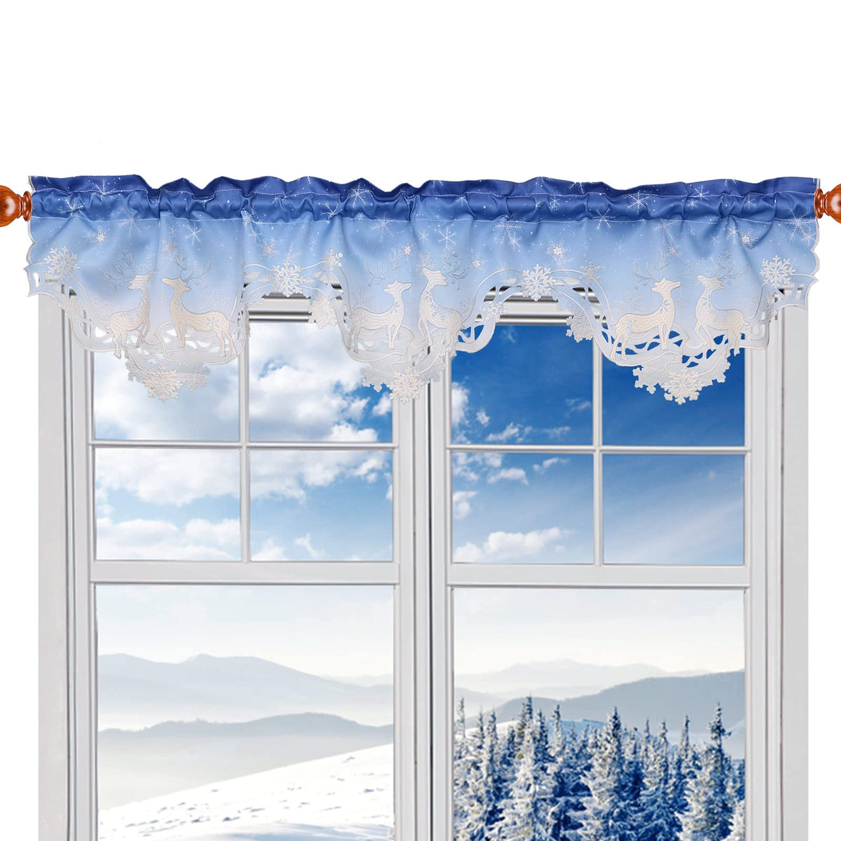 Simhomsen Embroidered Spooky And Scary Halloween Valance W 57    L 14 Inches, Kitchen Window Decorations (Spooky)