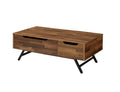 Acme Throm 1-Drawer Rectangular Wooden Coffee Table with Lift Top in Walnut