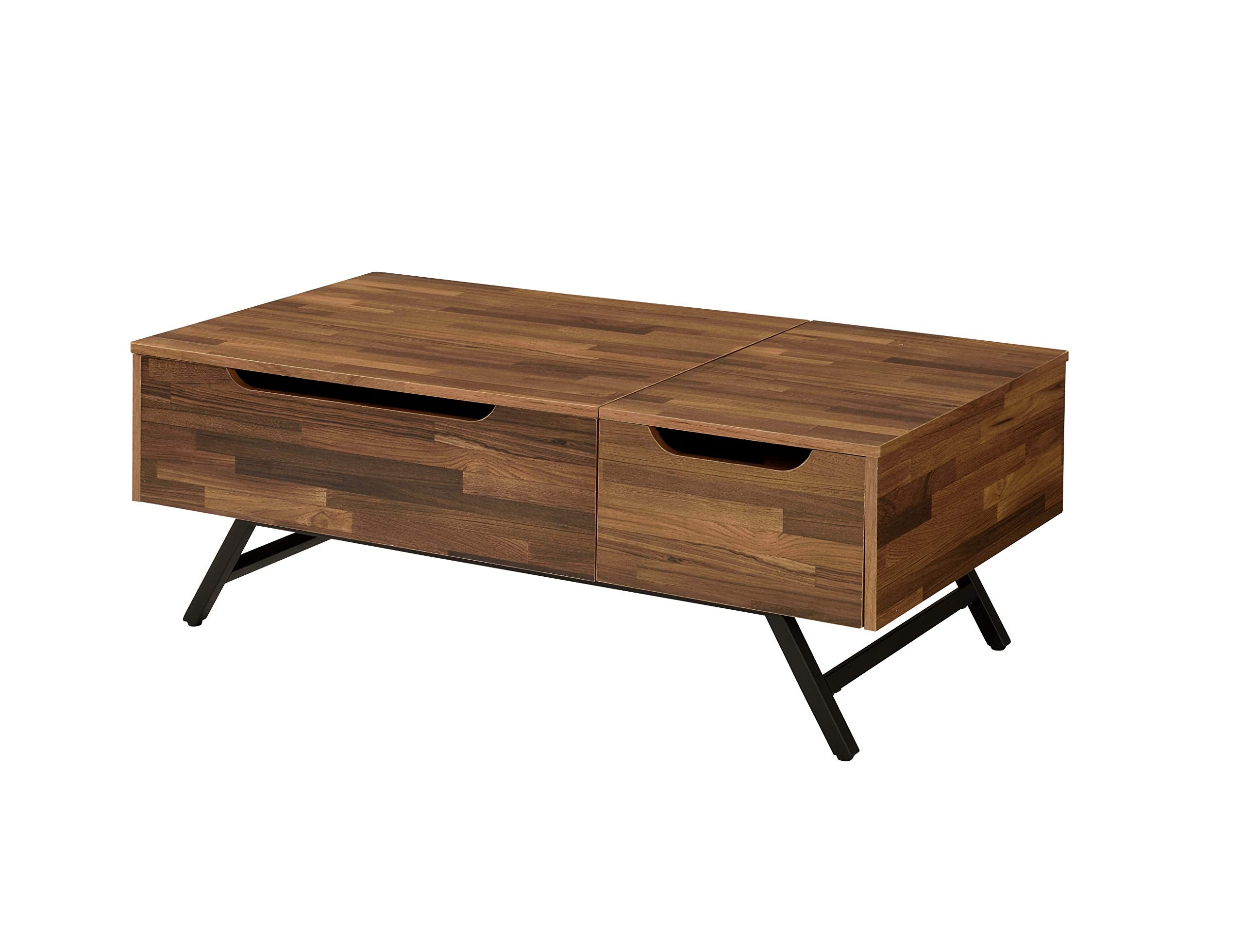 Acme Throm 1-Drawer Rectangular Wooden Coffee Table with Lift Top in Walnut