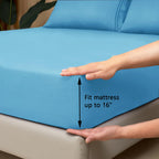 Mejoroom Full Size Sheet Set - Soft Microfiber Bed Sheets - Deep Pocket Fitted Sheet - Breathable, Wrinkle & Fade Resistant - 4