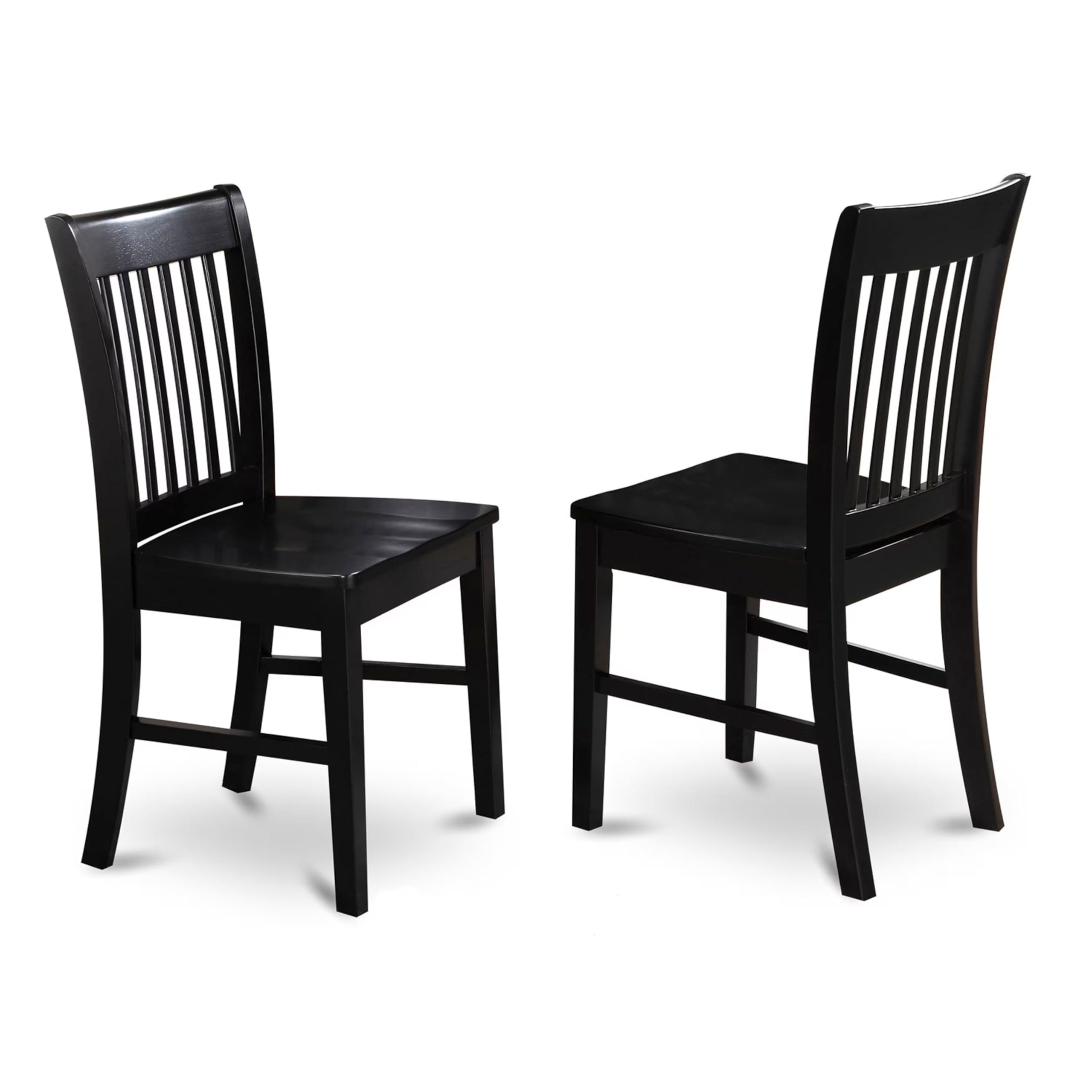 East West Furniture Lgva5-Blk-W 5 Piece Kitchen Table & Chairs Set Includes A Rectangle Dining Room Table With Butterfly Leaf And 4 Solid Wood Seat Chairs, 42X84 Inch, Black