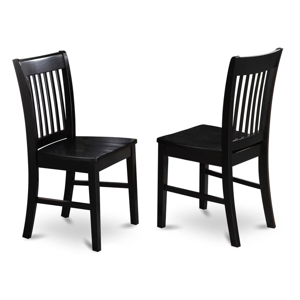 East West Furniture Amnf3-Bch-W 3 Piece Dining Room Table Set Contains A Round Kitchen Table With Pedestal And 2 Dining Chairs, 36X36 Inch, Black & Cherry