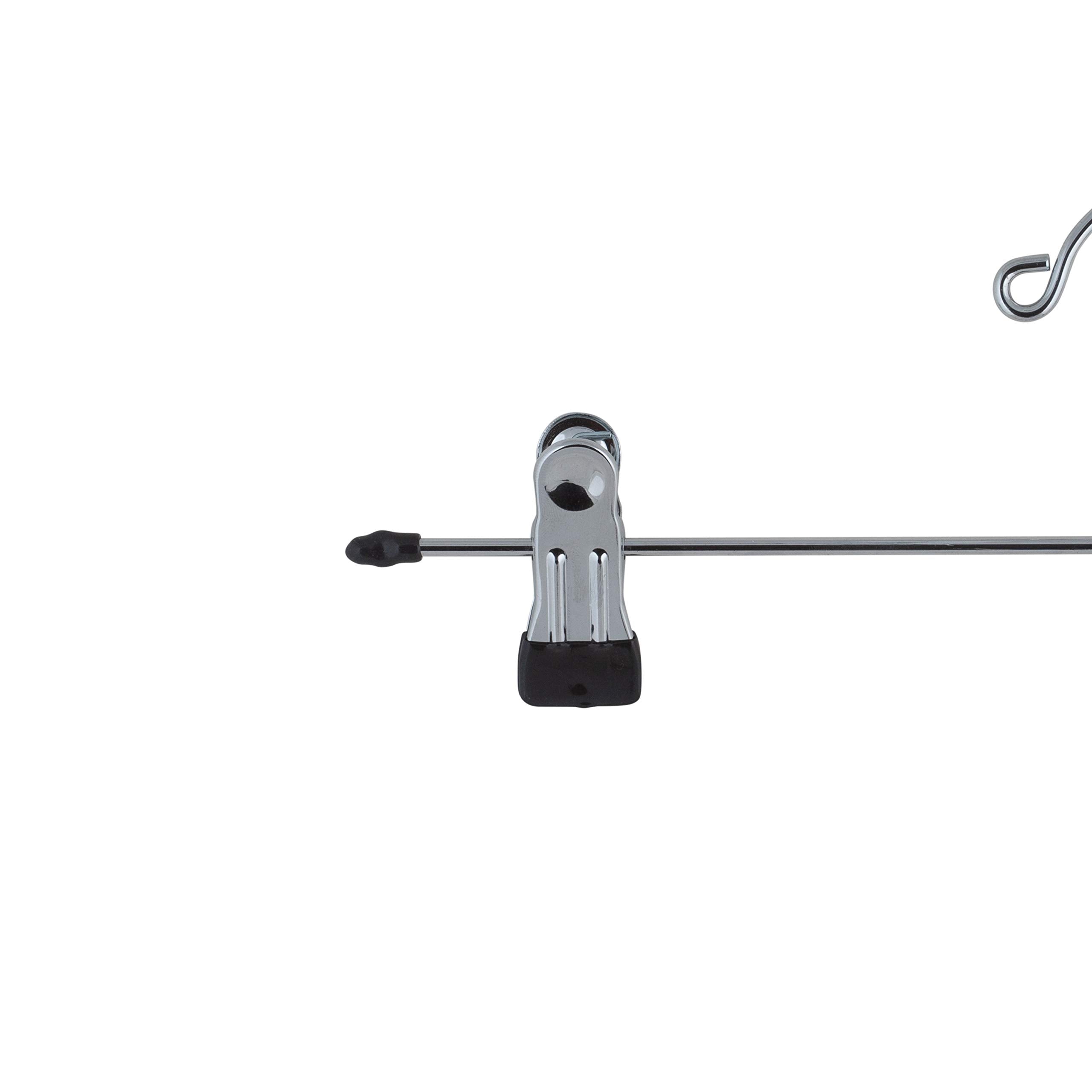 Organize It All Add-On Chrome Skirt And Plants Clothing Hanger With Clips (3 Pack)