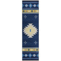 Addison Rugs Sonora Aso34 Blue 2'3" X 7'6" Indoor Outdoor Runner Rug, Easy Clean, Machine Washable, Non Shedding, Bedroom, Living Room, Dining Room, Kitchen, Patio Rug