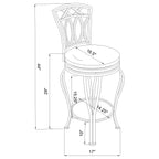 Coaster Home Furnishings Adamsville Upholstered Swivel Bar Stool Black