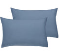 California Design Den 100% Cotton Pillowcases Standard Size Set Of 2, Soft & Cooling Sateen Weave Cotton Pillowcases (Standard/Queen, Blue)