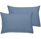 California Design Den 100% Cotton Pillowcases Standard Size Set Of 2, Soft & Cooling Sateen Weave Cotton Pillowcases (Standard/Queen, Blue)