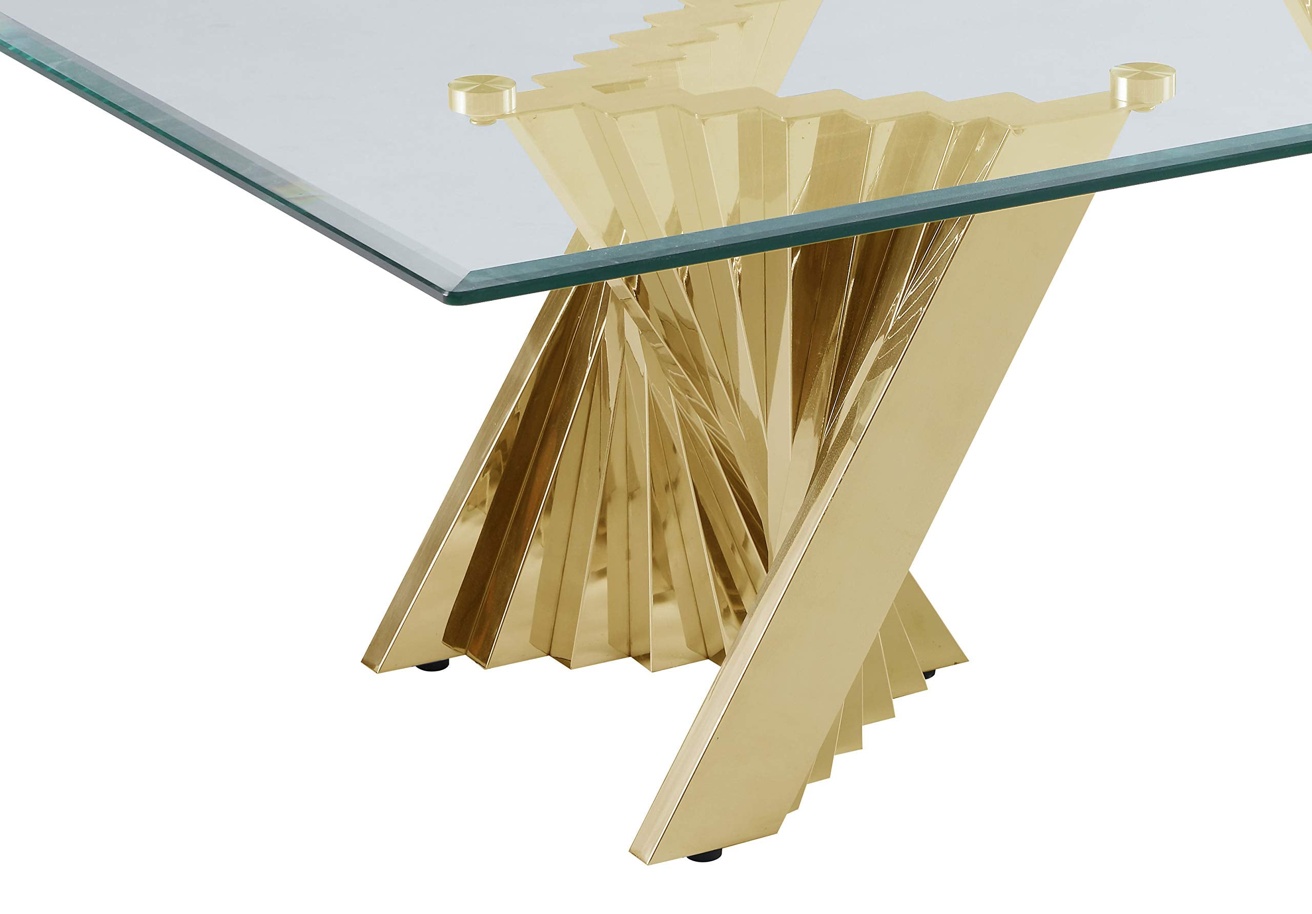 Best Quality Furniture CT04-05 Coffee Table Set, Gold