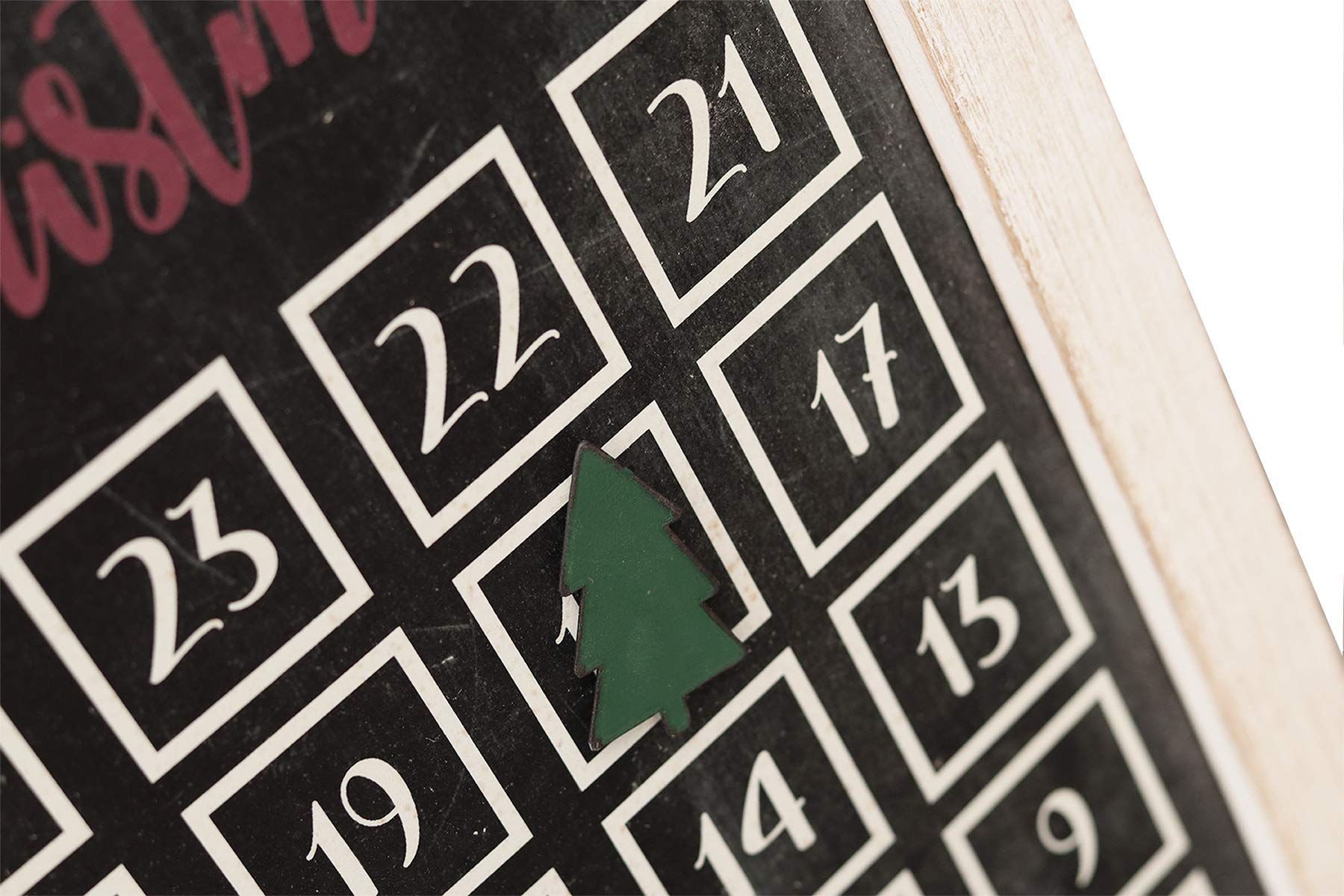 23' H Christmas Countdown Wood Calendar With Easel,Freestanding Christmas Advent Calendar, Reusable Countdown To Christmas Funn