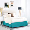 Nestl Teal Bed Skirt King Size - King Bed Skirt 14 Inch Drop - Brushed Microfiber Bed Skirts - Hotel Quality Pleated Bed Skirt -