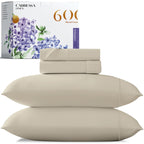 Carressa Linen Luxury Egyptian Cotton King Printed Sheet Set - 600 Thread Count Extra Long Staple 4 Pc Set, Blossom Azure King P