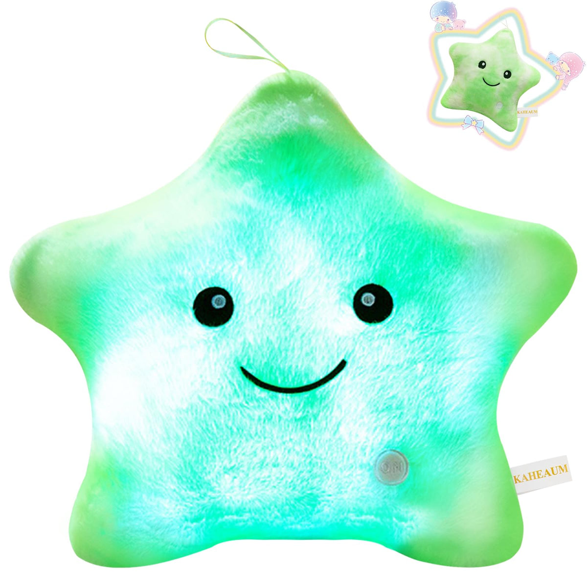Kaheaum Led Night Light Up Glow Star Pillow For Kids Throw Pillow Children Boy Girls Stuffed Animals,Cute Pillows Plushies Twink
