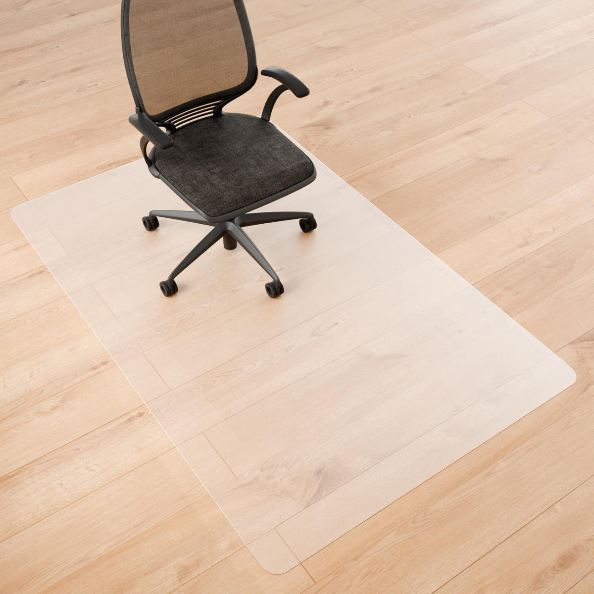 Naturei Office Chair Mat For Hard Floors- 72' X 46', Desk Floor Mat For Rolling Chairs, Clear Plastic Chair Mat, Easy Glide, U