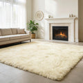 9x12 Fluffy Area Rugs for Living Room,Large Fuzzy Shag Area Rug for Bedroom,Ivory Soft Non-Shedding Indoor Plush Carpet for Kids