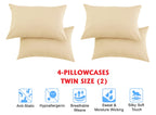 Elegant Comfort Luxury Soft Bed Sheets 1500 Thread Count Percale Egyptian Quality Softness Wrinkle And Fade Resistant (4-Piece) Bedding Set, Twin/Twin Xl, Linen Cream