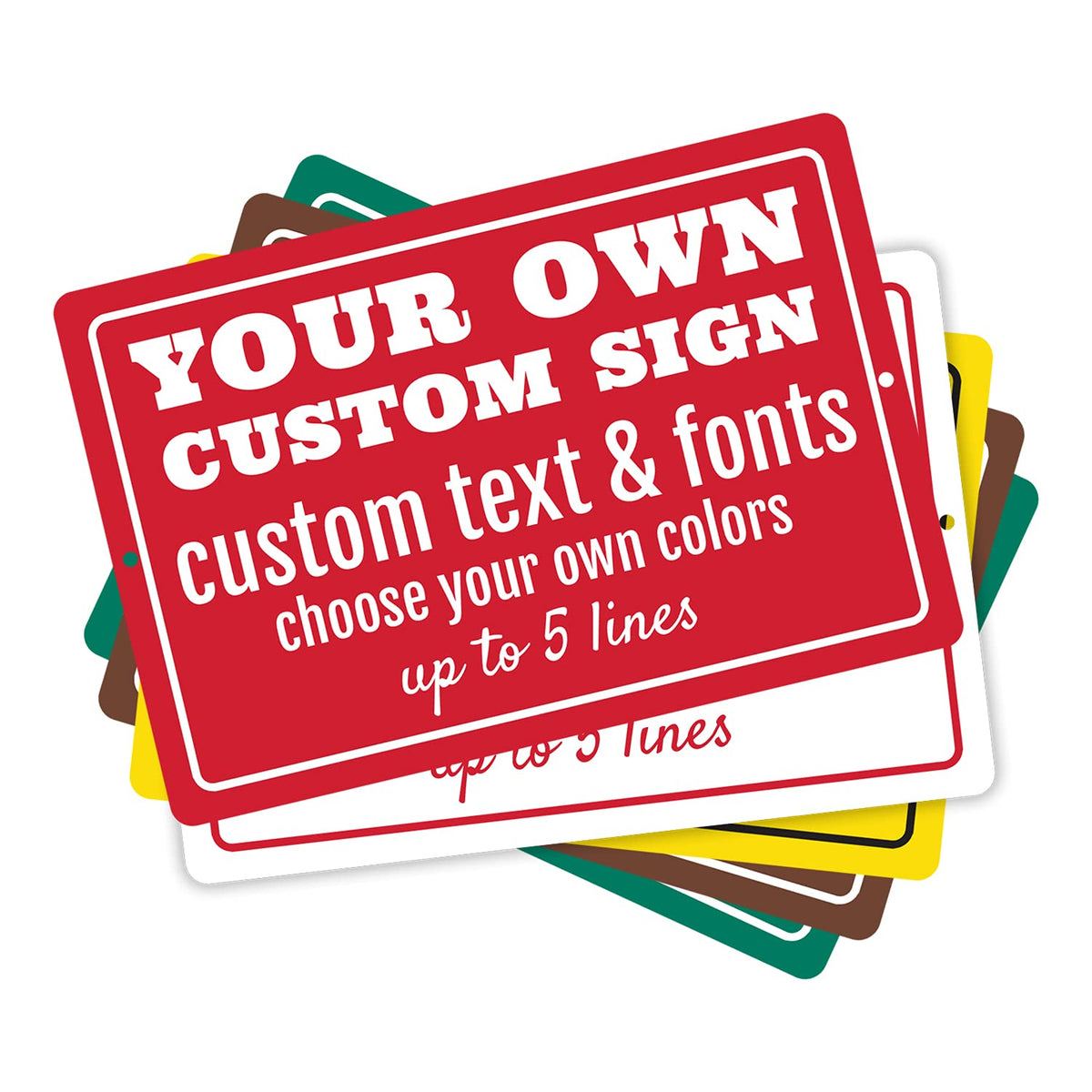 Custom Signs Outdoor Metal Sign - 12 X 8 Customized Personalized Signs For Outdoors Or Indoor, Office, Business, Delivery Signs