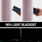 Pink Linen 100% Blackout Curtains For Bedroom 108'' Length Thermal Insulated Curtain Drapes For Living Room Guest Room Nursery 5