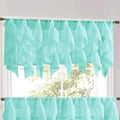 Sweet Home Collection Veritcal Kitchen Curtain Sheer Cascading Ruffle Waterfall Window Treatment-Choice of Valance, 24'' or 36''
