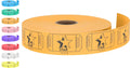 Tacticai 1000 Raffle Tickets, Star, Orange (8 Color Selection), Single Roll, Ticket For Events, Entry, Class Reward, Fundraiser