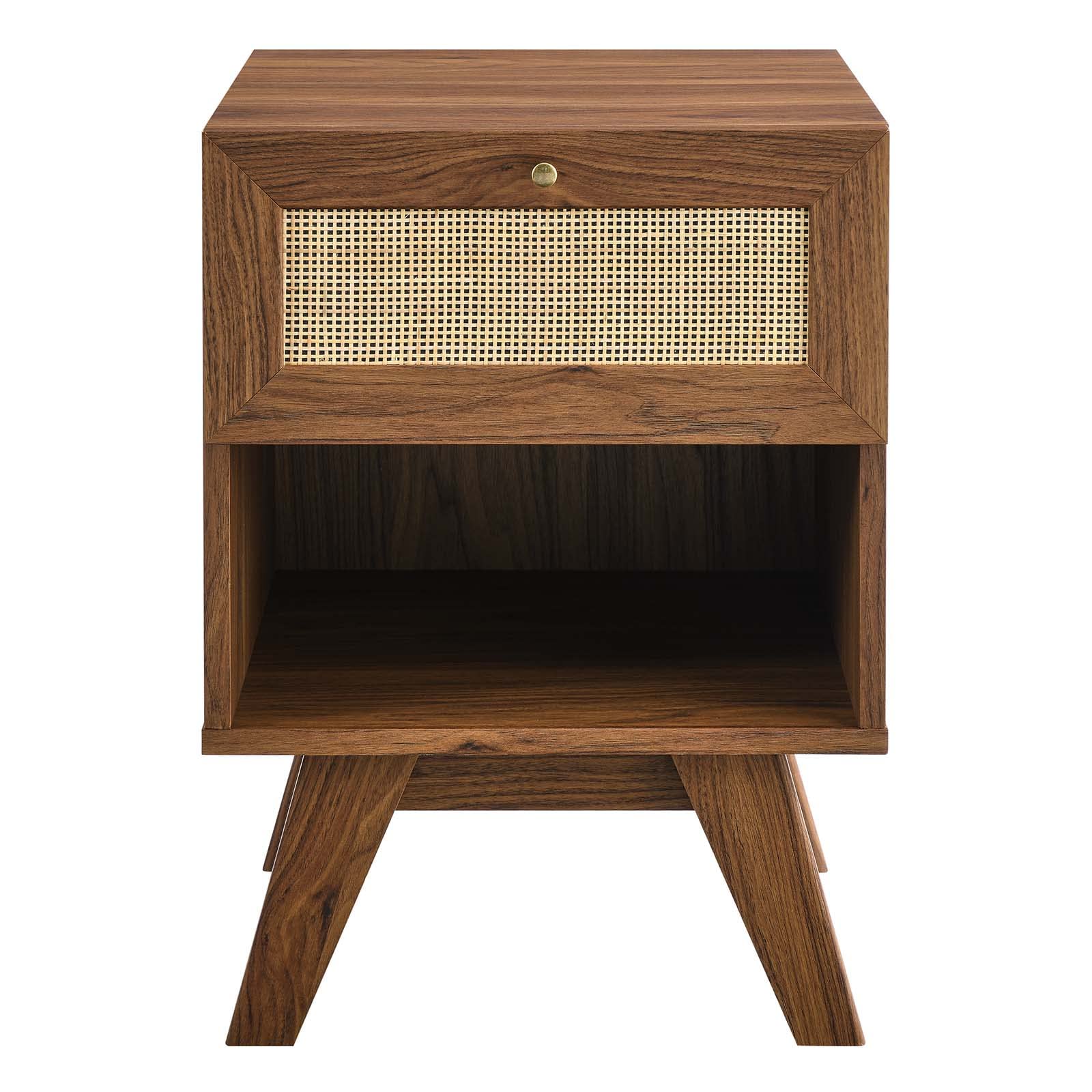 Modway Soma Modern Rattan 1-Drawer Nightstand