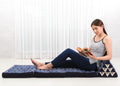 Leewadee - Comfortable Japanese Floor Mattress - Thai Floor Bed with Triangle Cushion - Futon Mattress - Thai Massage Mat, 67 x 