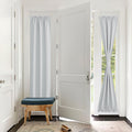 PONY DANCE Greyish White French Door Curtains - Blackout Thermal Insulated Sidelight Door Panels, Ideal for Window/Living Room/D