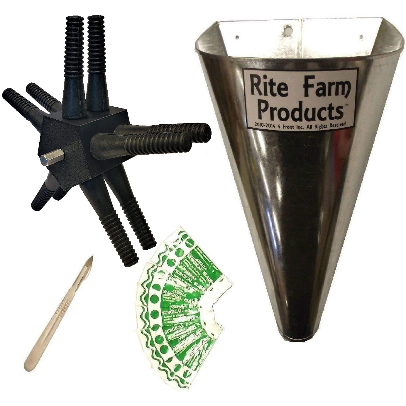 L10 Rite Farm Drill Chicken Plucker Kit Medium Kill Cone 10 Blades & Scalpel Poultry