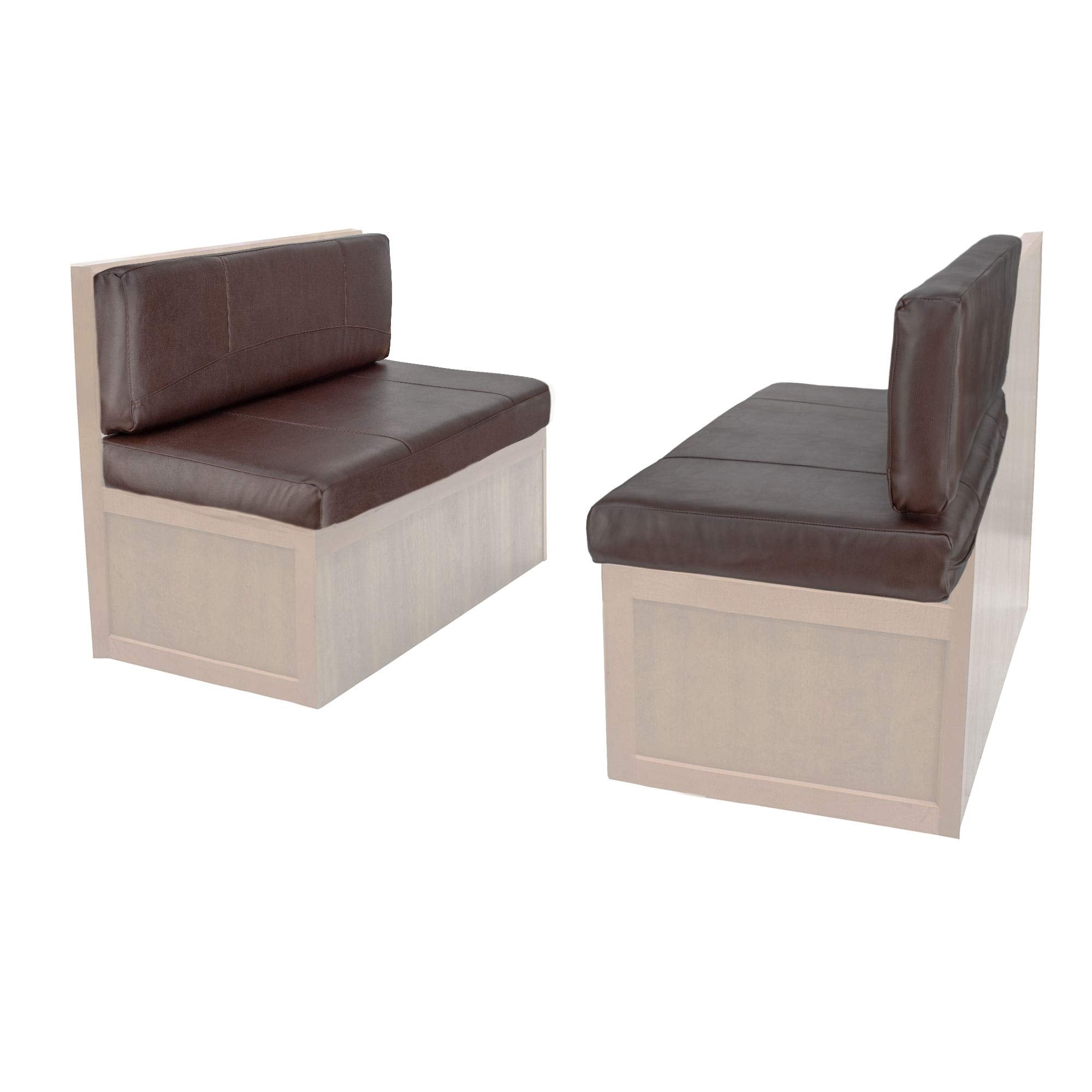 Recpro Rv Dinette Booth Cushions With Memory Foam Camper Trailer Bed (Mahogany, 40')