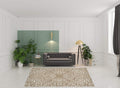 HomeRoots 512214 9 x 12 ft. Ivory & Gray Wool Floral Hand Tufted Handmade Stain Resistant Rectangle Area Rug