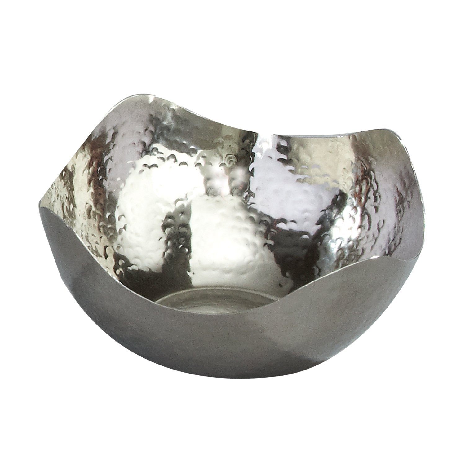 Elegance Hammered 6-Inch Stainless Steel Bowl, 6'' X 6'' X 3'',24 Ounces,Silver