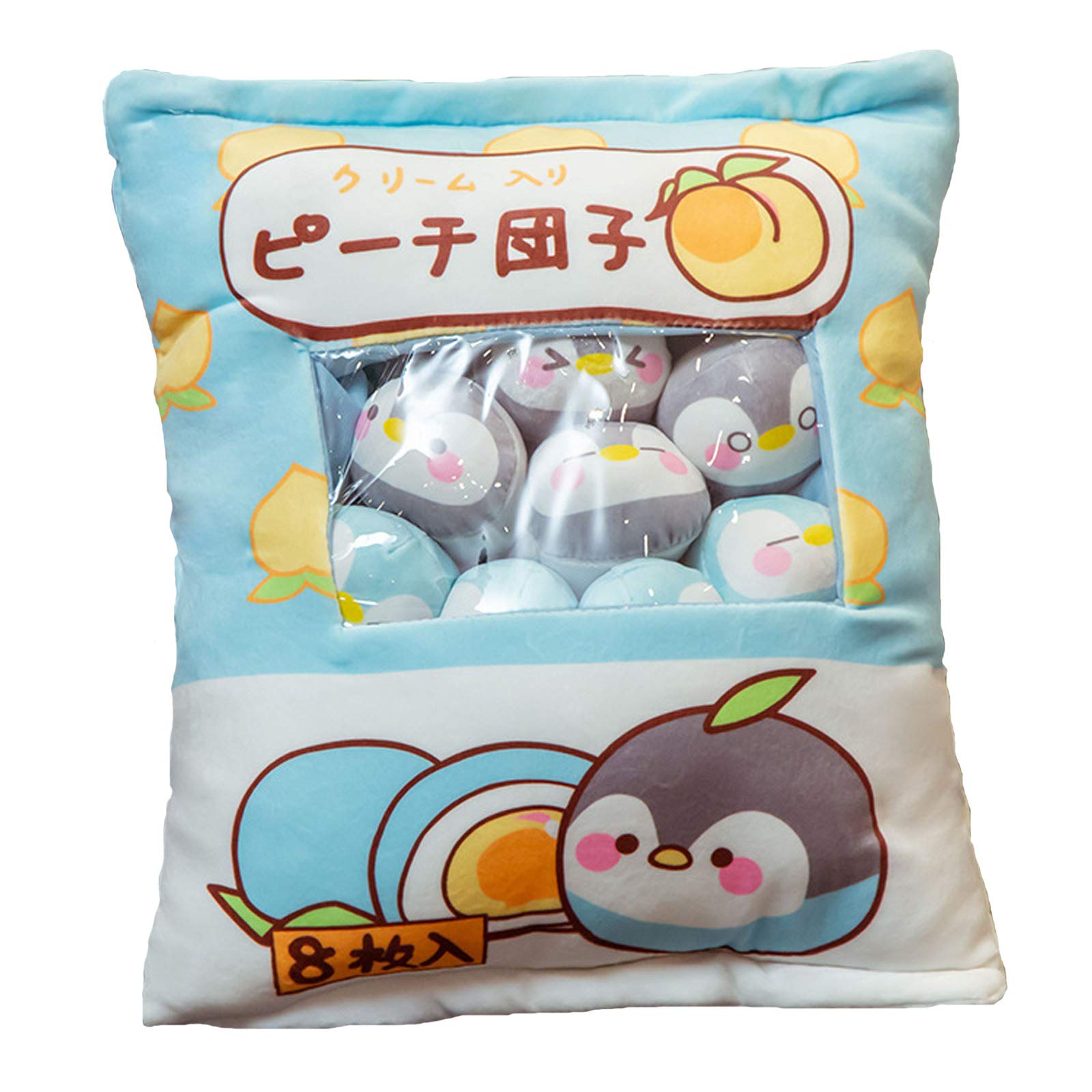 Nenalayo Cute Bag Of Penguin Plush Toy Soft Throw Pillow Stuffed Animal Toys Creative Gifts Room Decor Creative Gifts For Girls