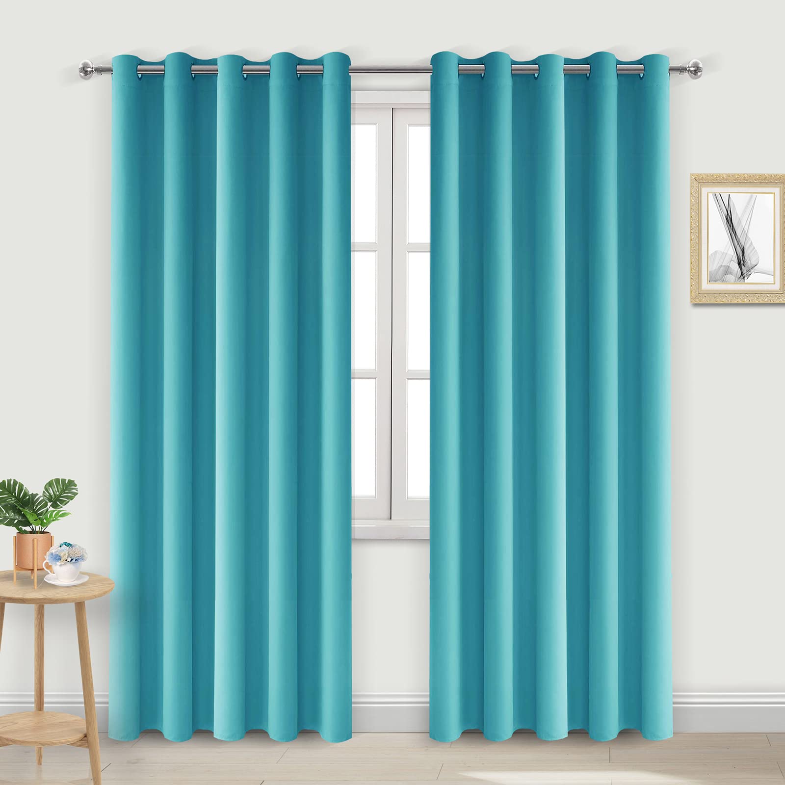Dwcn Blackout Curtains 84 Inch Length, Thermal Light Blocking Curtain For Bedroom/Living Room - W60 X L84 Inches Long, 2 Panels,