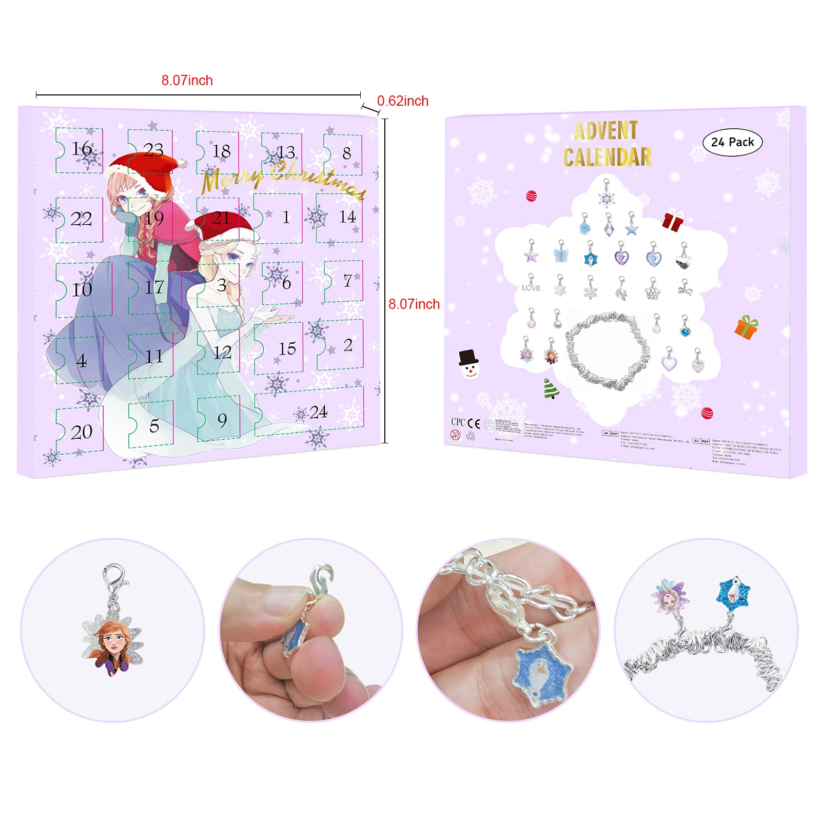 Christmas Advent Calendar 2024 For Girls And Boys With 24 Days Unique Gift Blind Box Diy Creative Charm Pendant Bracelet Daughte