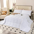 Souloooe Oversized California King Plus Comforter 120X120 Extra Large King Size Quilts 3 Pieces Lightweight Reversible Down Alte