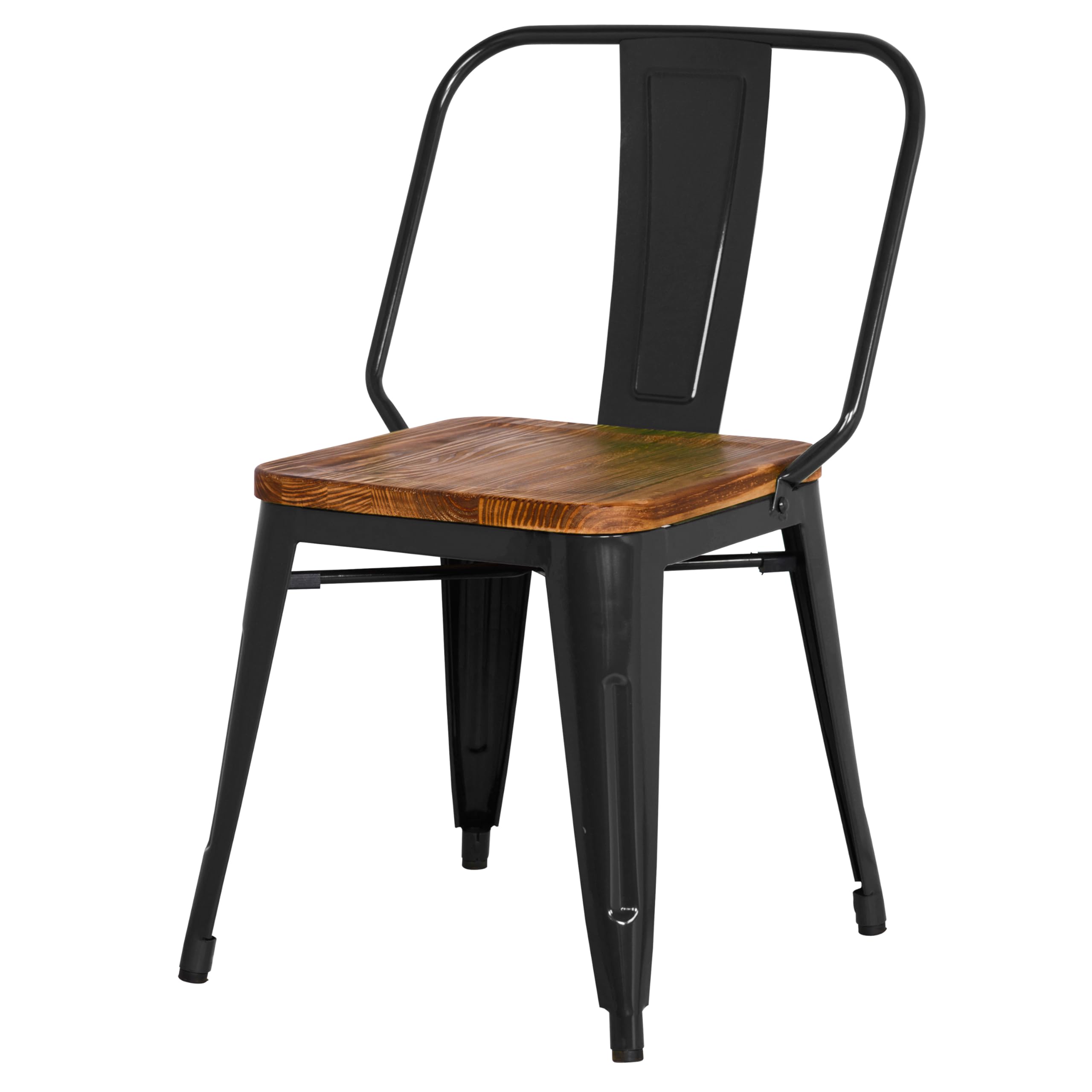 New Pacific Direct Brian Metal Side, Set Of 4 Dining Chairs, Black