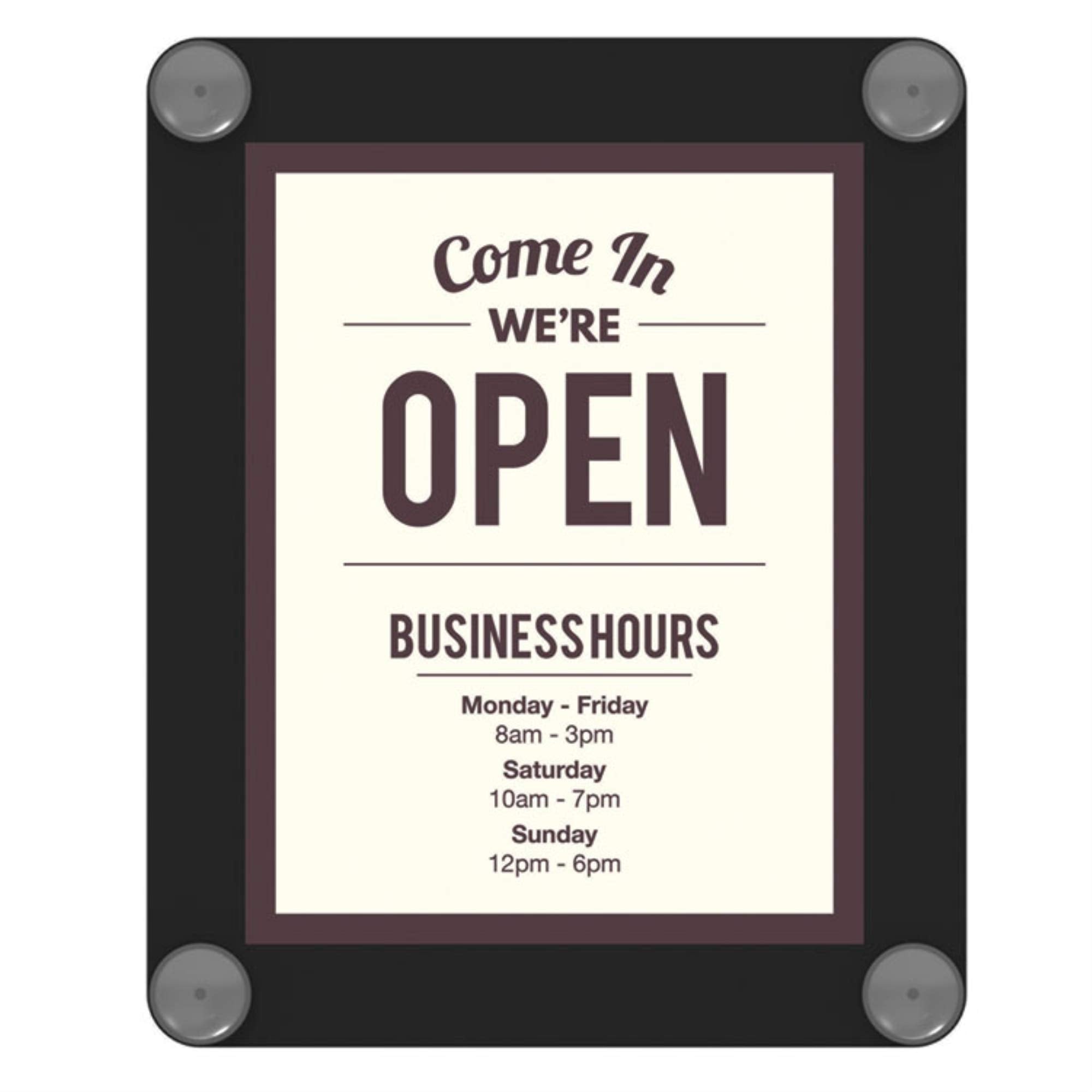 Wholesale CASE of 5 - Deflect-O Double-sided Window Display -Double-Sided Window Display, 8-1/2&quot;x11&quot;, Clear