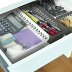 Glad Plastic Storage Basket Set - Multipurpose Drawer Trays, Kitchen Pantry Containers, And Bathroom Bins - 3 Pack Large Organizers, Grey