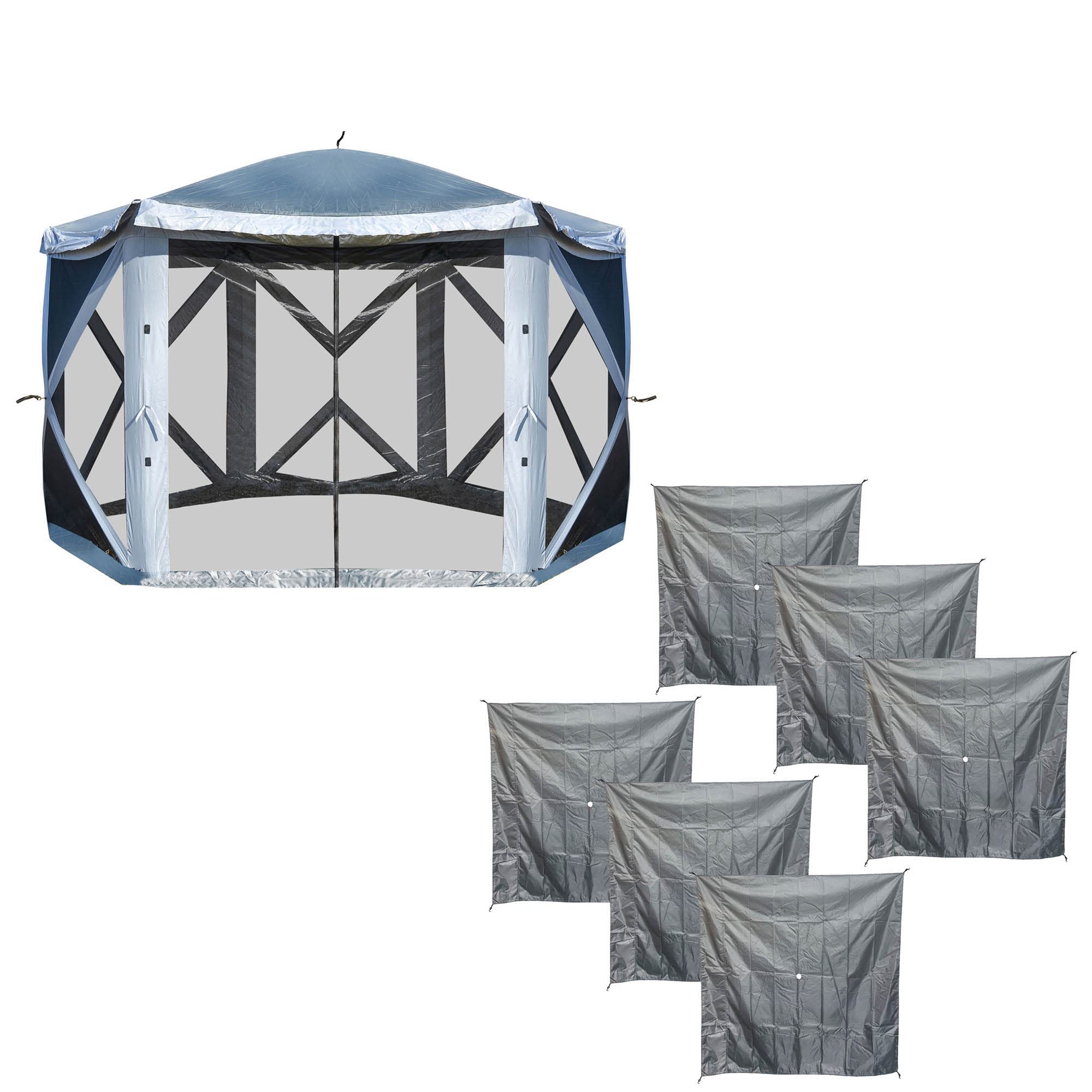 Buffalo Outdoor 11 Ft. X 11 Ft. Screened Pop Up Shade Tent with Sides