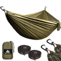 Naturefun Ultra-Light Travel Camping Hammock | 300Kg Load Capacity,(300X200Cm) Breathable,Quick-Drying Parachute Nylon | 2 X Pre