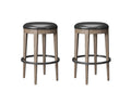 Wallce & Bay Benti Pecan Brown Backless Swivel Bar Stool